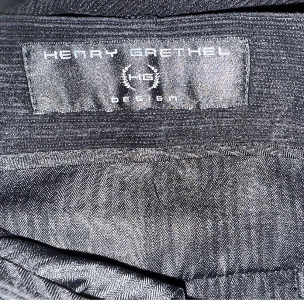 Henry Grethel Mens Black Corduroy Pants Straight Leg 36x29 Flat Front HG Design